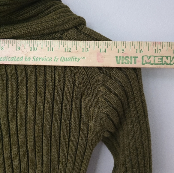 Vintage Y2K Energie Sweater Women’s Size Medium Green Long Sleeve Top - Picture 8 of 10